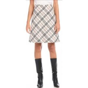 Karen Kane Medium M Lifestyle Check Plaid Knee Length Pencil Career Skirt